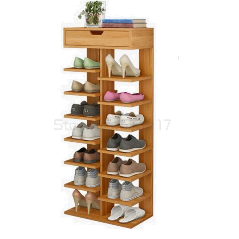 

Simple shoe rack economical narrow small doorway Mini space saving shoe cabinet storage rack