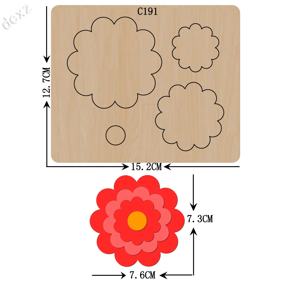 Новинка Платье с цветочным узором для Деревянный под давлением Скрапбукинг C 191