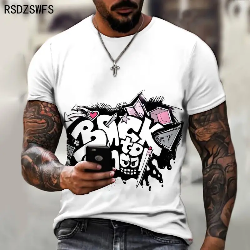 Футболка мужская с 3D-принтом пикантный дизайнерский уличный тренд рисунком