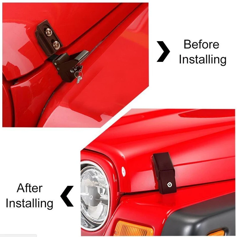 Автомобильные аксессуары из нержавеющей стали Жесткий капюшон замка в сборе