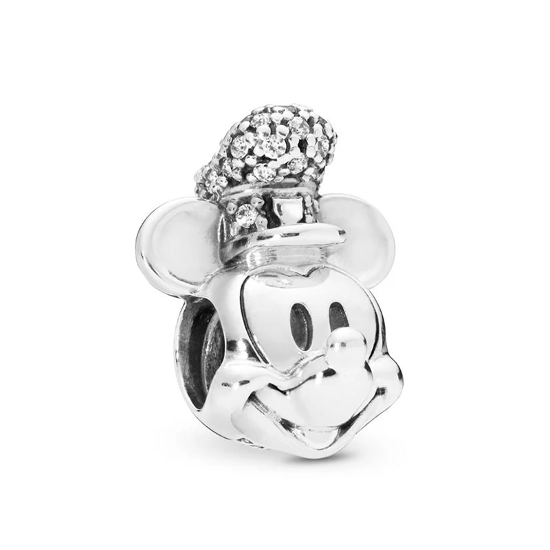 TOGORY, 2 шт./лот, бусины Минни из мультфильма Микки Маус, подходит для Пандоры, браслет, ожерелье, сделай сам, подвески, браслет для женщин, ювелирные изделия, подарки - Цвет: 004