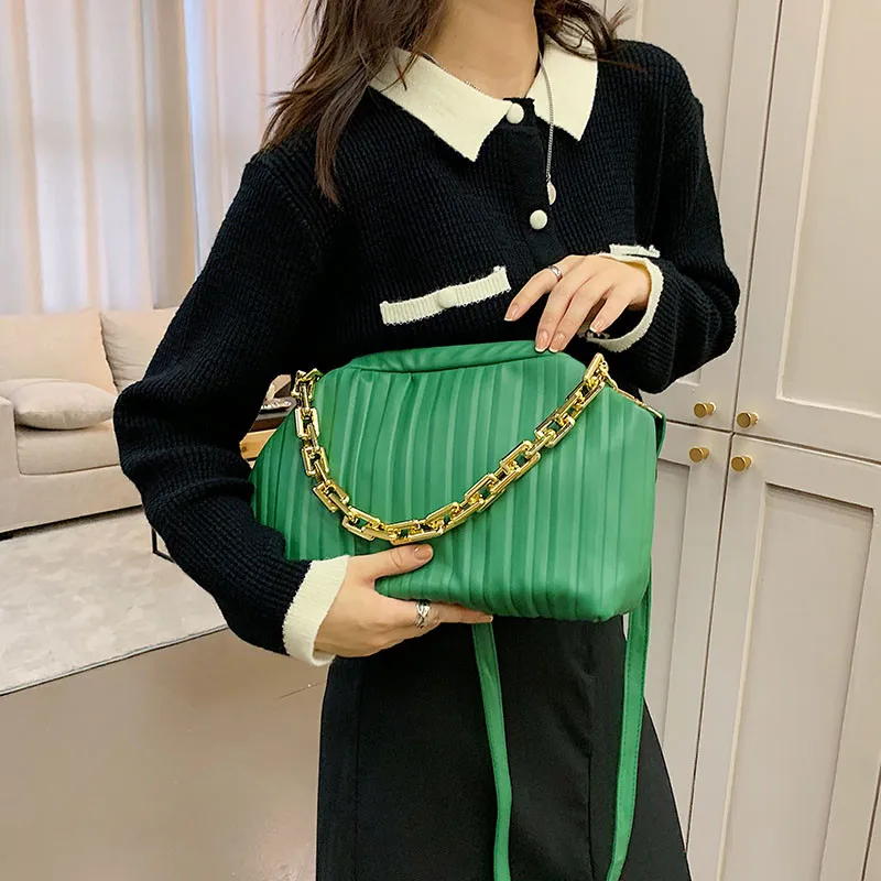 

Высококачественная Складная Сумка-ракушка, Брендовая женская сумка на плечо 2021, роскошная сумка через плечо из искусственной кожи, дизайне...