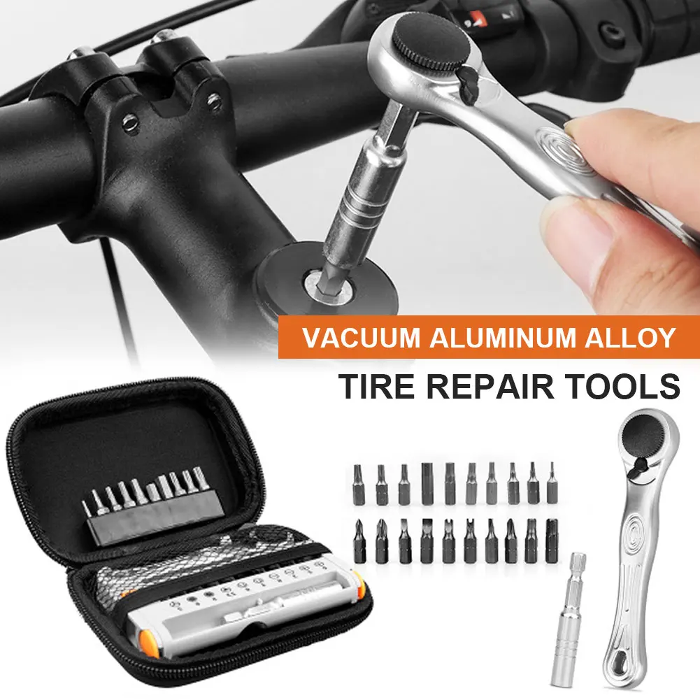 

Bicycle Combination Repair Tool Allen Wrench Set Mountain Bike Alloy Steel Mini Ratchet Wrench Set Small Portable Fast Delivery