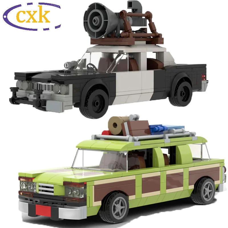 

High-Tech Family Truckster MOC-22175 National Lampoon's Wagon Queen 1983 Station Wagon MOC-20610 Building Blocks Bricks Kids Toy