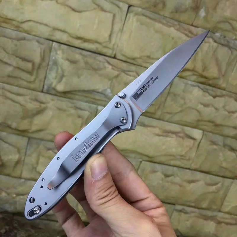 Серебряный крутой портативный карманный складной нож для самообороны на