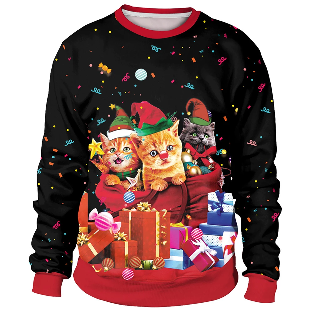 

Christmas Sweatshirt Women Costume Casual Pullover Ladies Top Long Sleeve Pullovers Women Clothing Loose Sweatshirt Tops Femlae