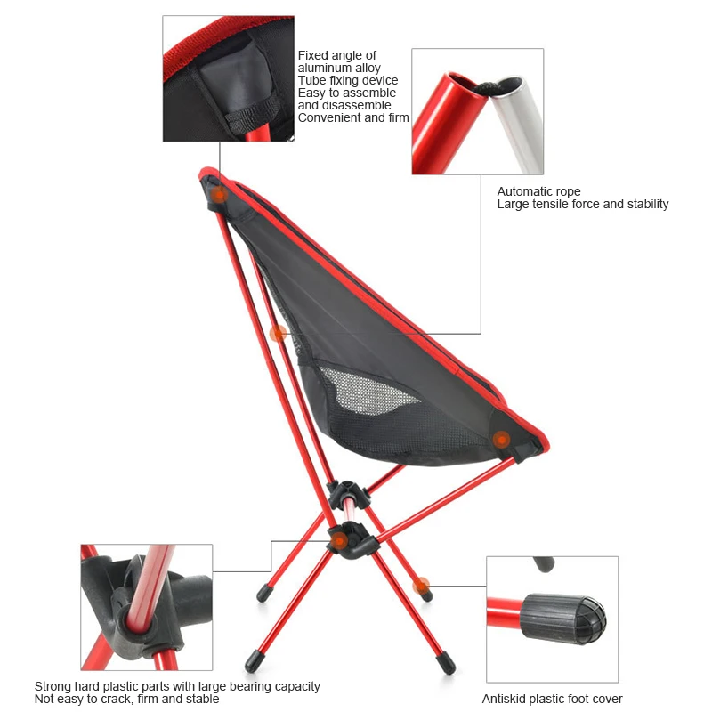 

Outdoor Folding Beach Chair Portable Ultra Light Fishing Chair 600D Oxford Cloth Foldable Chair ALS88