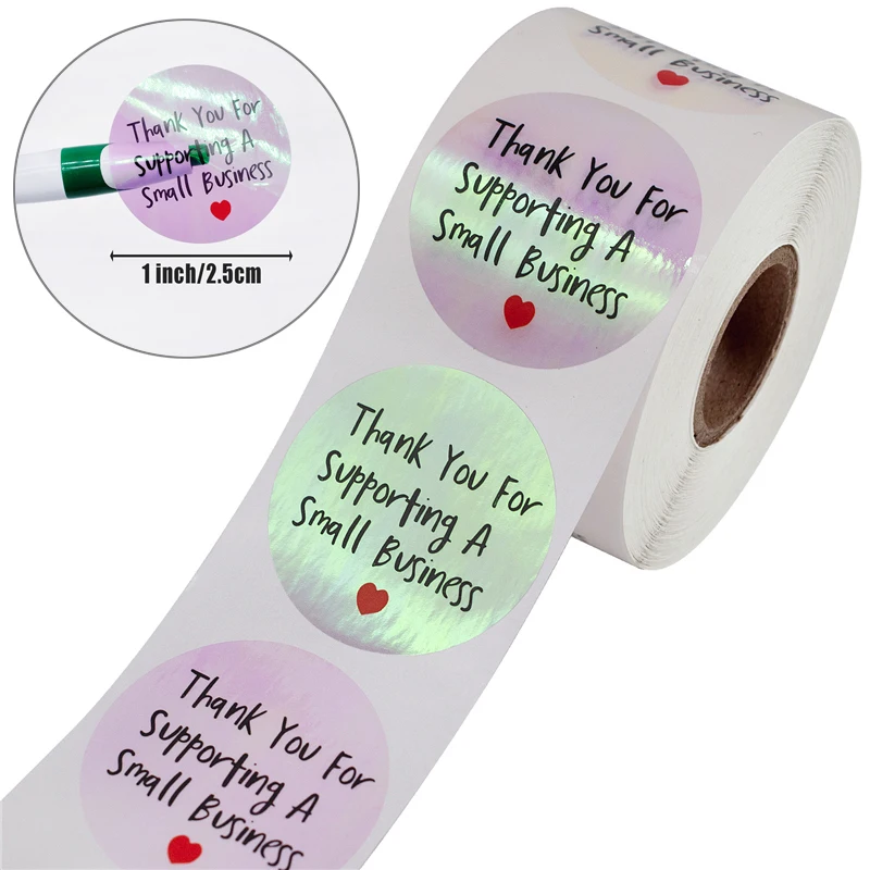 

500 шт./рулон, лазерные наклейки для подарочной карты, 1 дюйм, 2,5 см