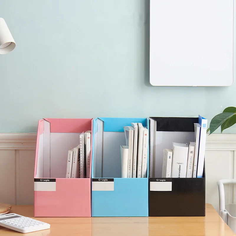 DIY крафт бумага книжная полка большая подставка держатель для файлов складной