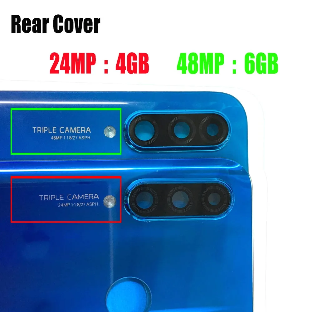 Для Huawei Nova 4e Задняя крышка батареи Дверь стеклянная корпуса 6 15 "для P30 Lite P30Lite