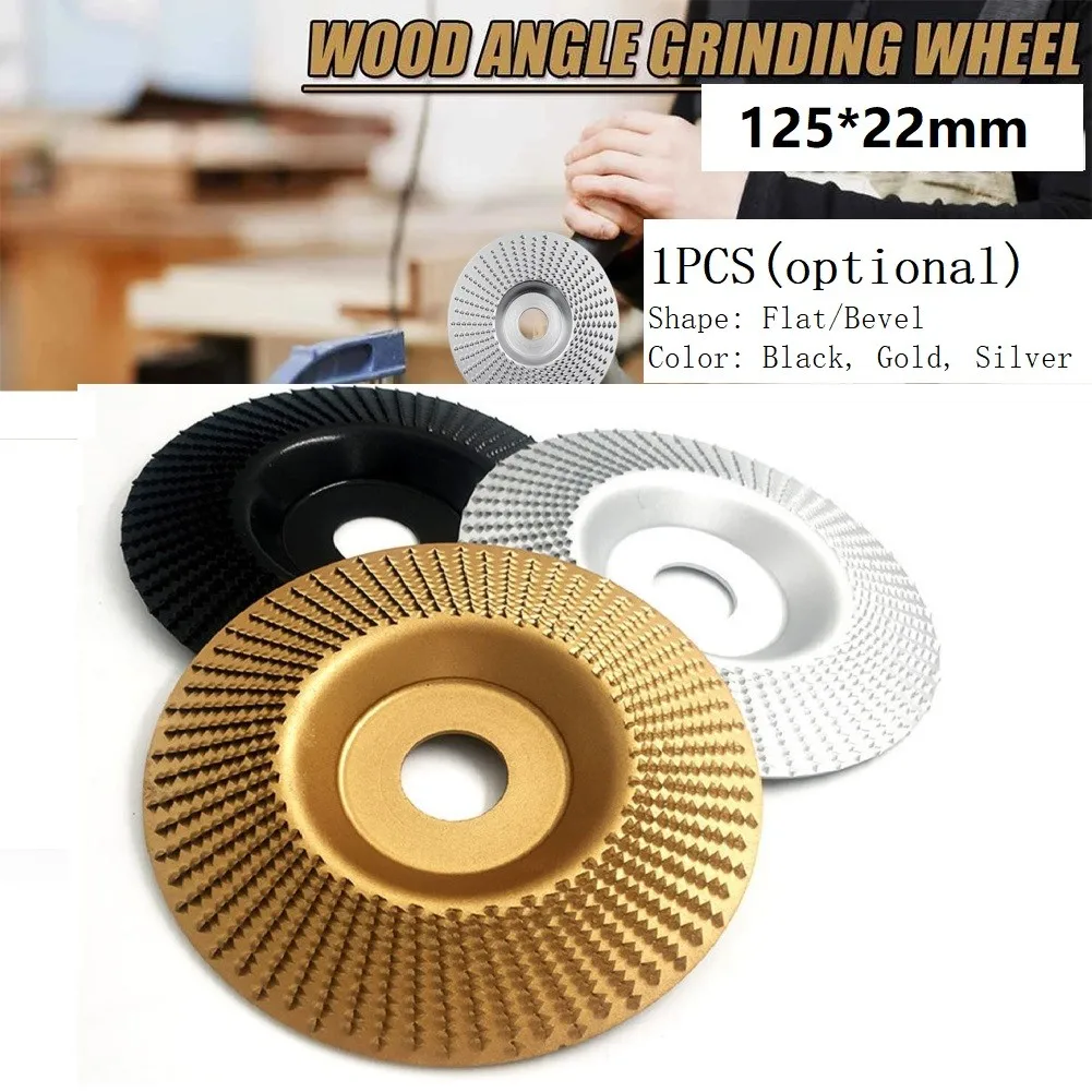 

125x22mm Flat/Bevel Angle Grinding Wheel Abrasive Disc Shaping Sanding Wood Carving Grinding Polishing Woodworking Rotary Tool
