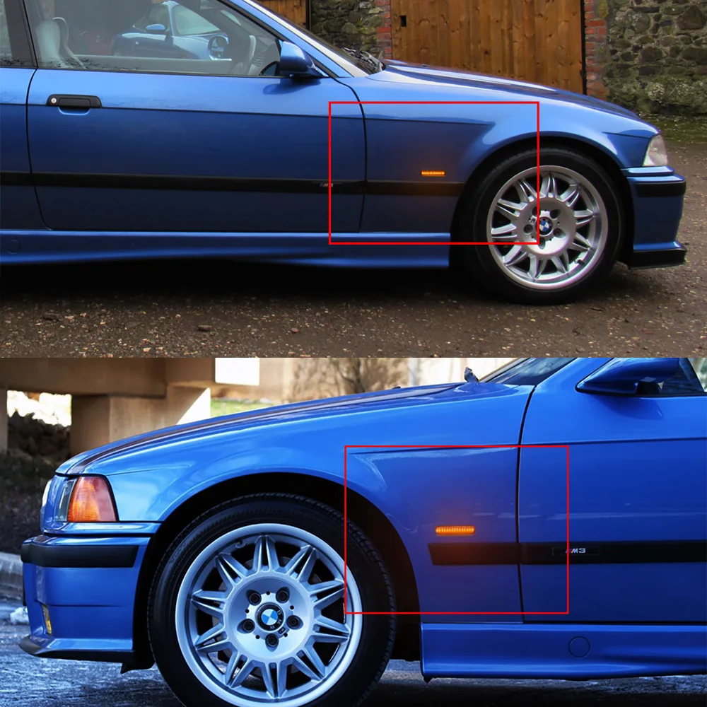 

Side Marker Fender Sequential Lamp Blinker For BMW E36 M3 Facelift 1997-1999 X5 E53 1999-2006 Led Dynamic Turn Signal Lights