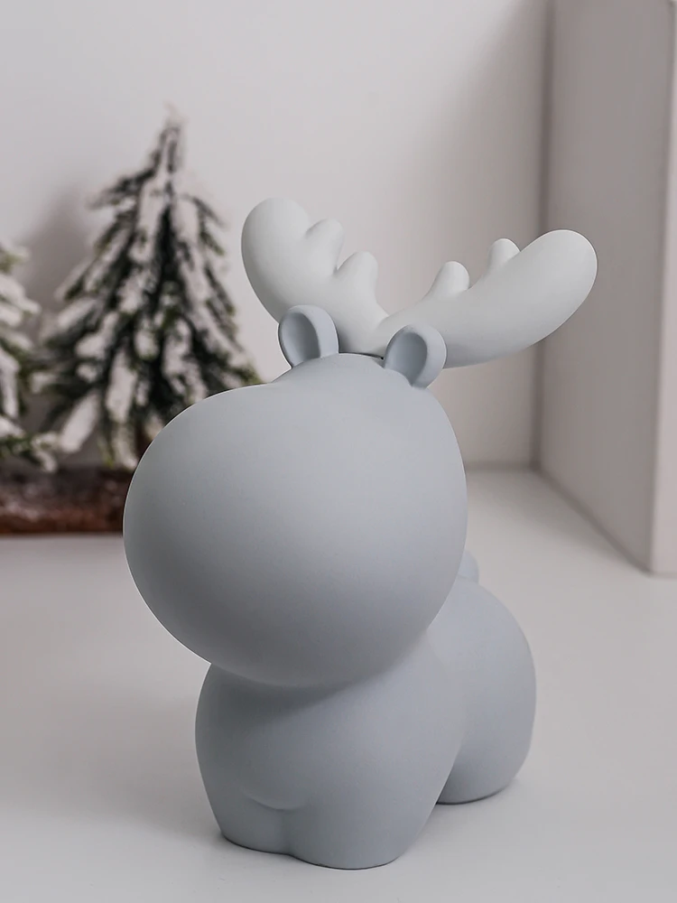 Скандинавский милый олень художественное творческое украшение из смолы ремесла