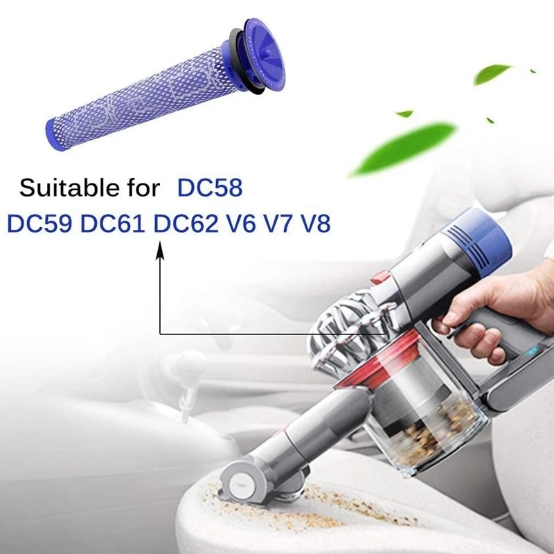 

Washable Pre Motor Stick Filters for Dyson DC58 DC59 DC61 DC62 V6 V7 V8 Vacuum Cleaner,Replacement Filter for Dyson