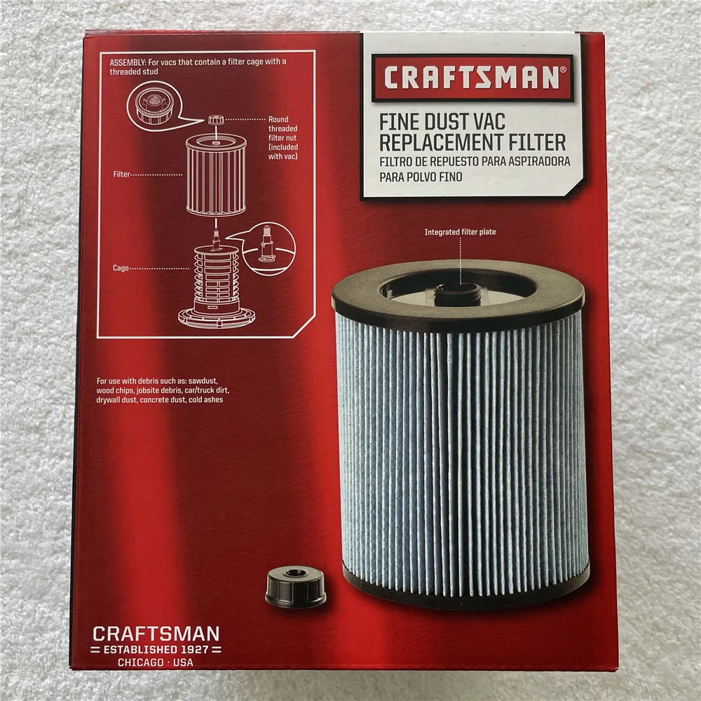 Упаковка из 1 шт. Craftsman 9-17907 вакуумный фильтр для влажной и сухой уборки мелкой