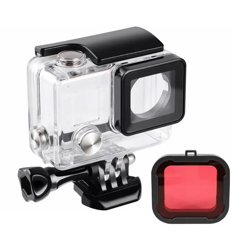 Аксессуары для GoPro 4 3+ Внешний ЖК-экран BacPac+ Водонепроницаемый чехол для Go Pro Hero 4 3+ крепление - Цвет: B Package