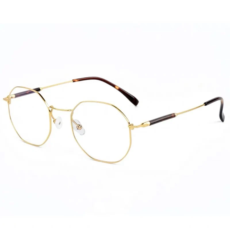 Мужские и женские очки с оправой из прозрачного титана в стиле ретро круглые