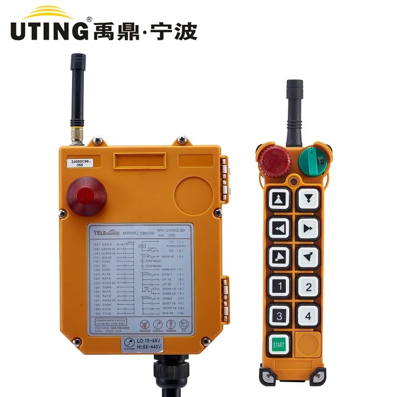 

Industrial Wireless Radio Remote Control F24-10D for Hoist Crane 18-440V AC DC UTING TELECONTROL