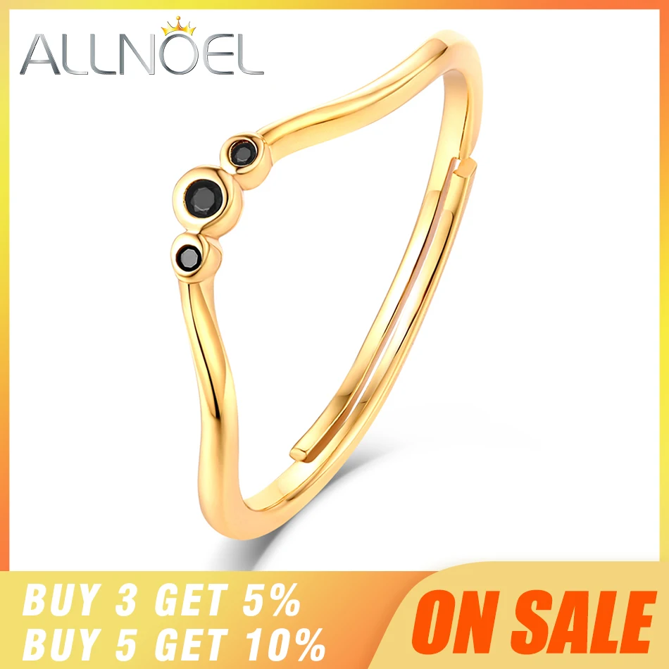 ALLNOEL, настоящее 925 пробы, серебряные кольца для женщин, циркон, алмаз, драгоценный камень, Штабелируемый, изменяемый Размер, обручальное кольцо, хорошее ювелирное изделие, подарок