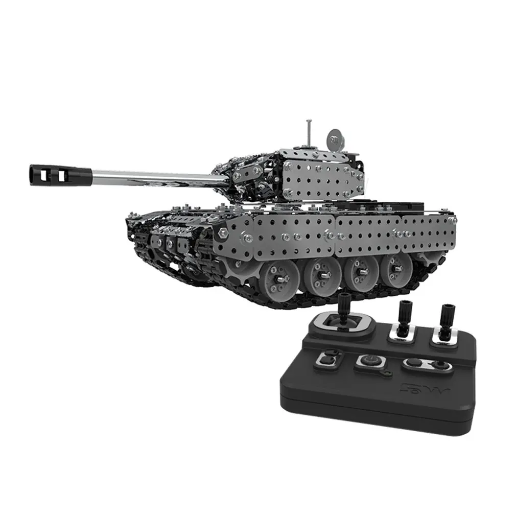 952 шт. 2 4G RC Военный танк набор для сборки Игрушечная модель из нержавеющей стали с