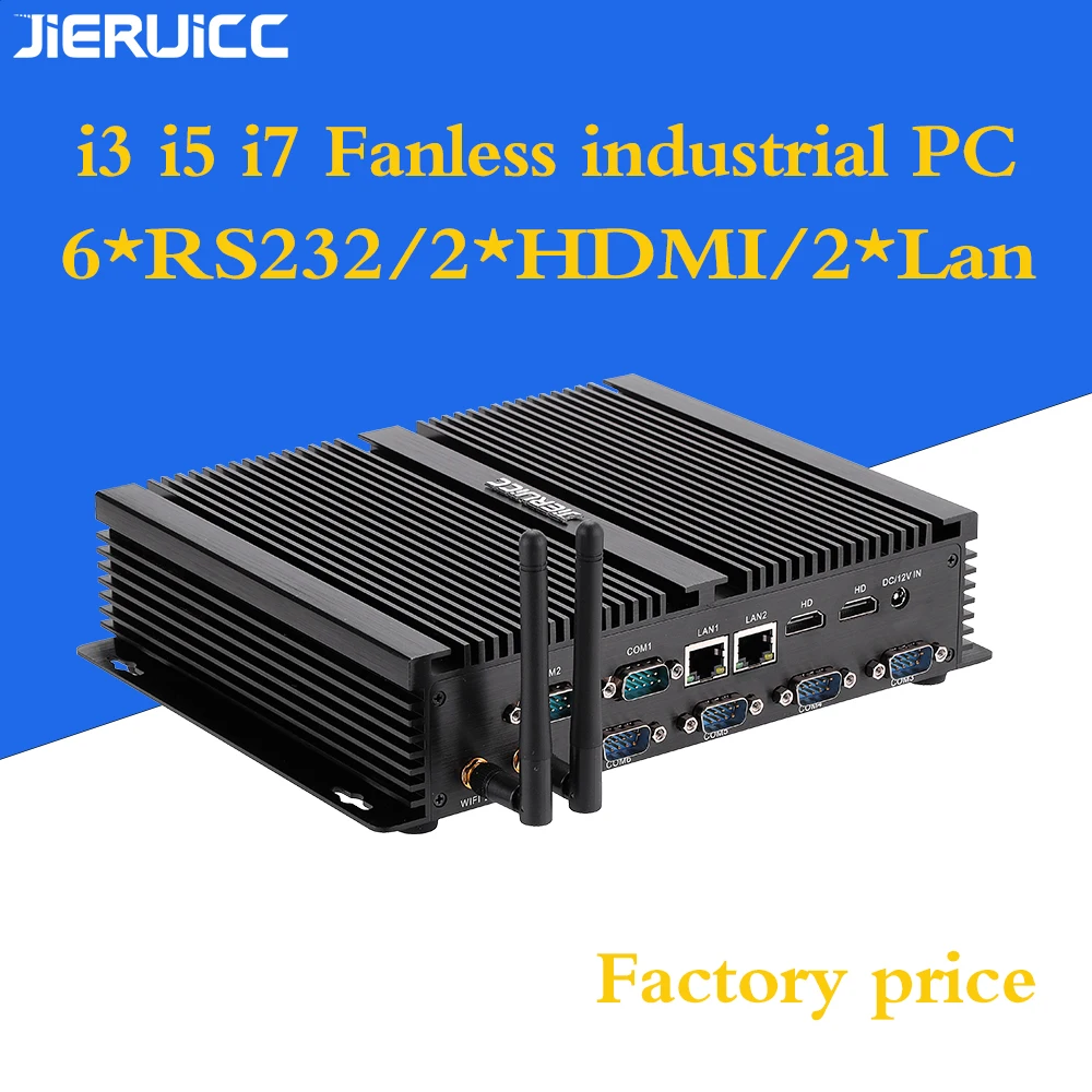 6RS232 последовательный порт 2 * RJ45 гигабитный LAN HD дисплей HTPC тонкий ПК для vpn