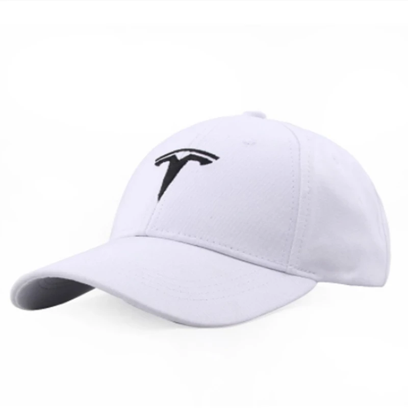 

Unisex Cotton Car logo performance Baseball Cap hat Black White for Tesla Trucker Cap Snapback Baseball Hat Black White