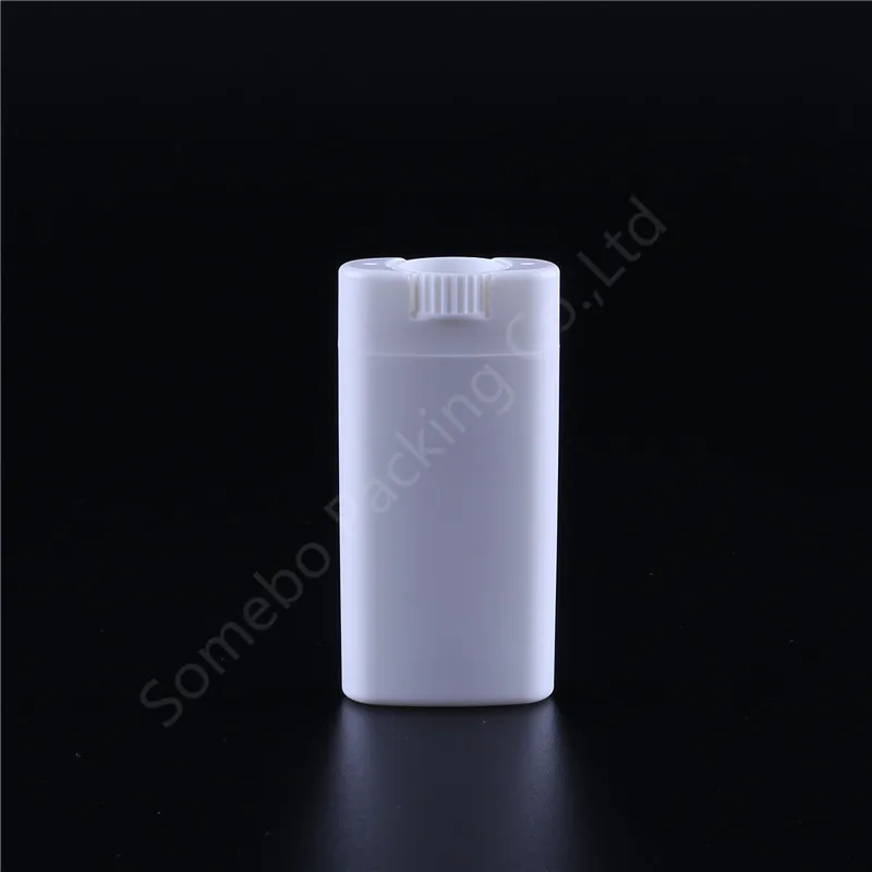 

50PCS Big Capacity 15 G Empty Oval Plastic PP White Clear 15g Deodorant Stick Container PP Lip Balm Gloss Tube