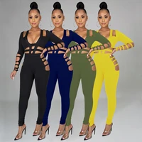 womens tight fitting long sleeved jumpsuits in va va voom nightclubs body suits for women one piece outfit women club outfits