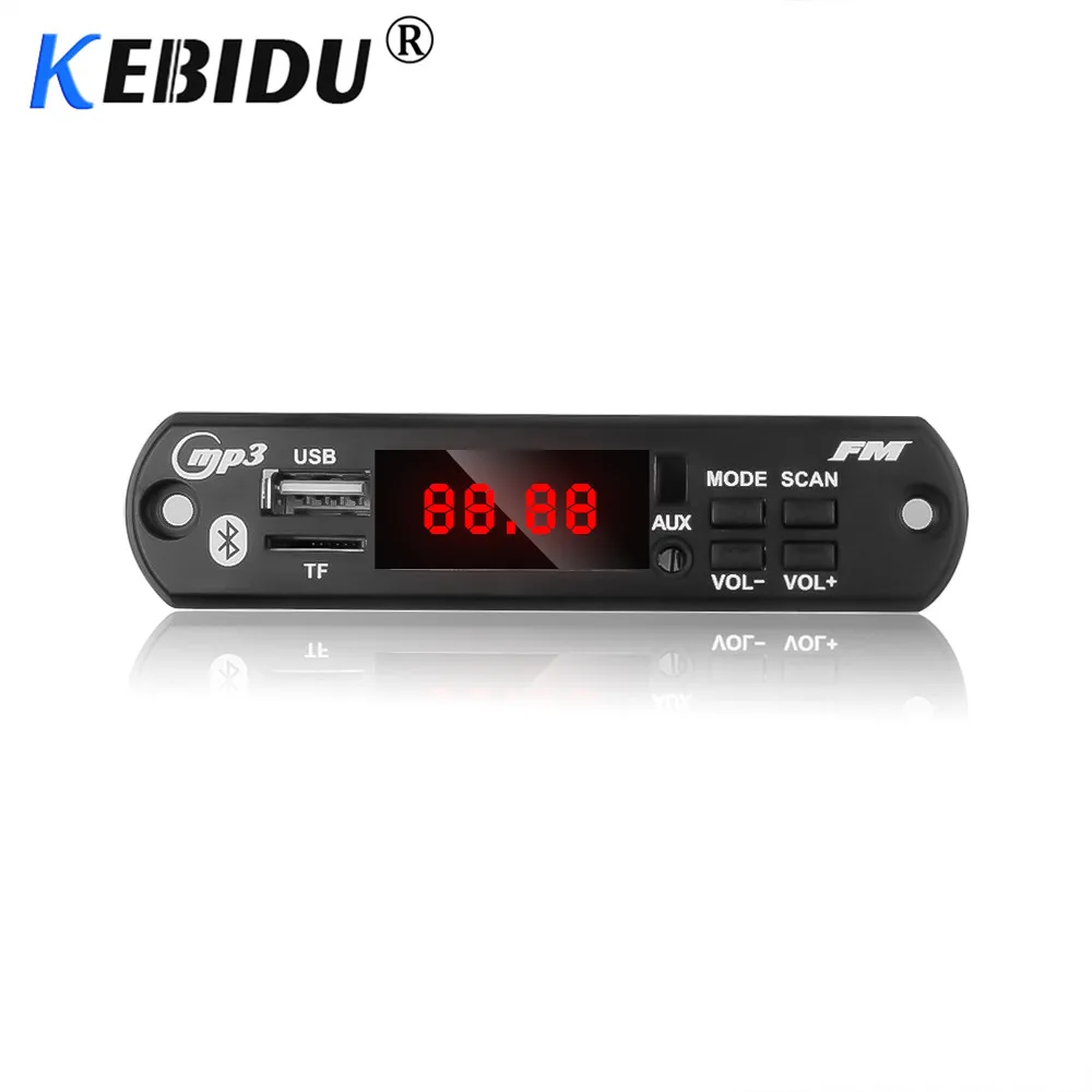 Kebidu 5 в 12 В MP3 декодер WMA автомобильный аудио-USB TF модуль fm-радио беспроводной Bluetooth MP3-плеер цветной экран для автомобиля