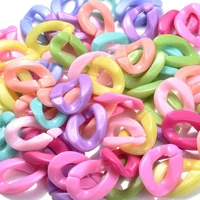 30 120pcs candy colors acrylic flat twist oval open ring beads connector link chain for necklace bracelet making colorful chain