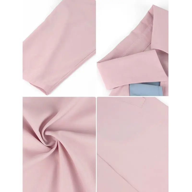 

Women Loose Coat Winter Lapel Casual Cardigan Long Sleeve Thin Section Windbreaker Solid Color