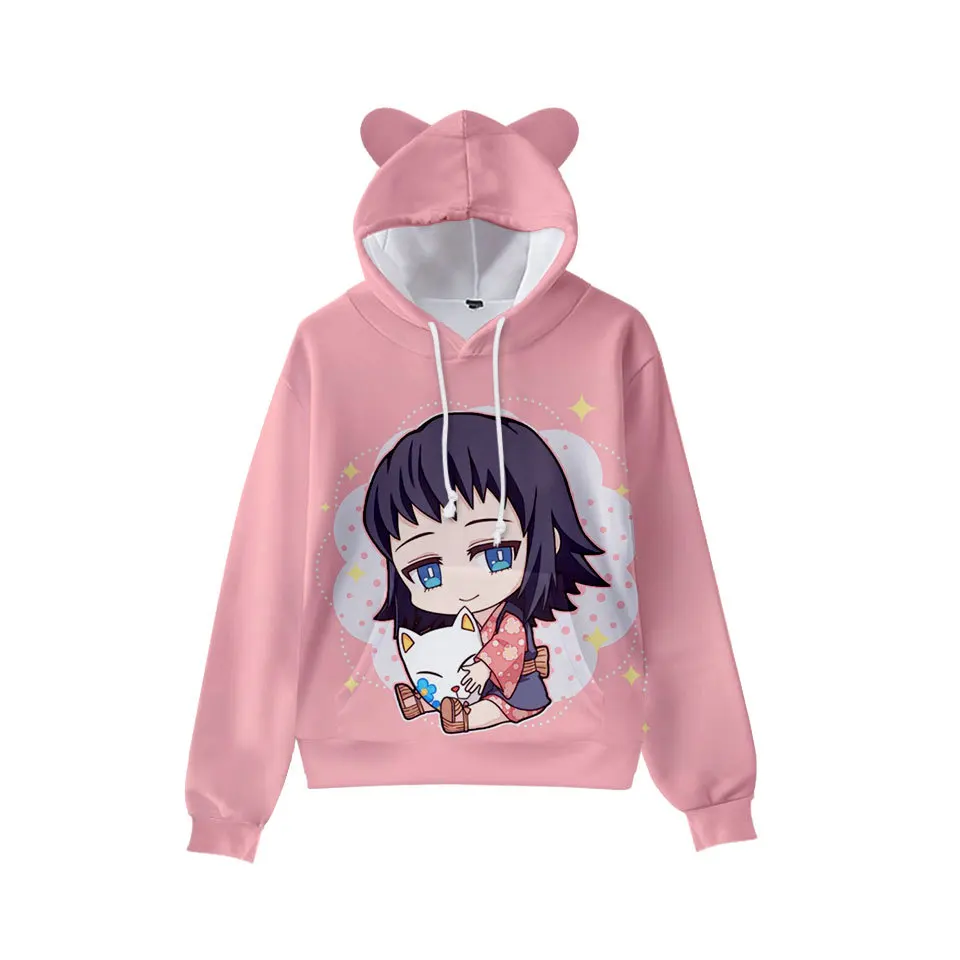 Детская толстовка От 2 до 16 лет с кошачьими ушками для подростков мальчиков и