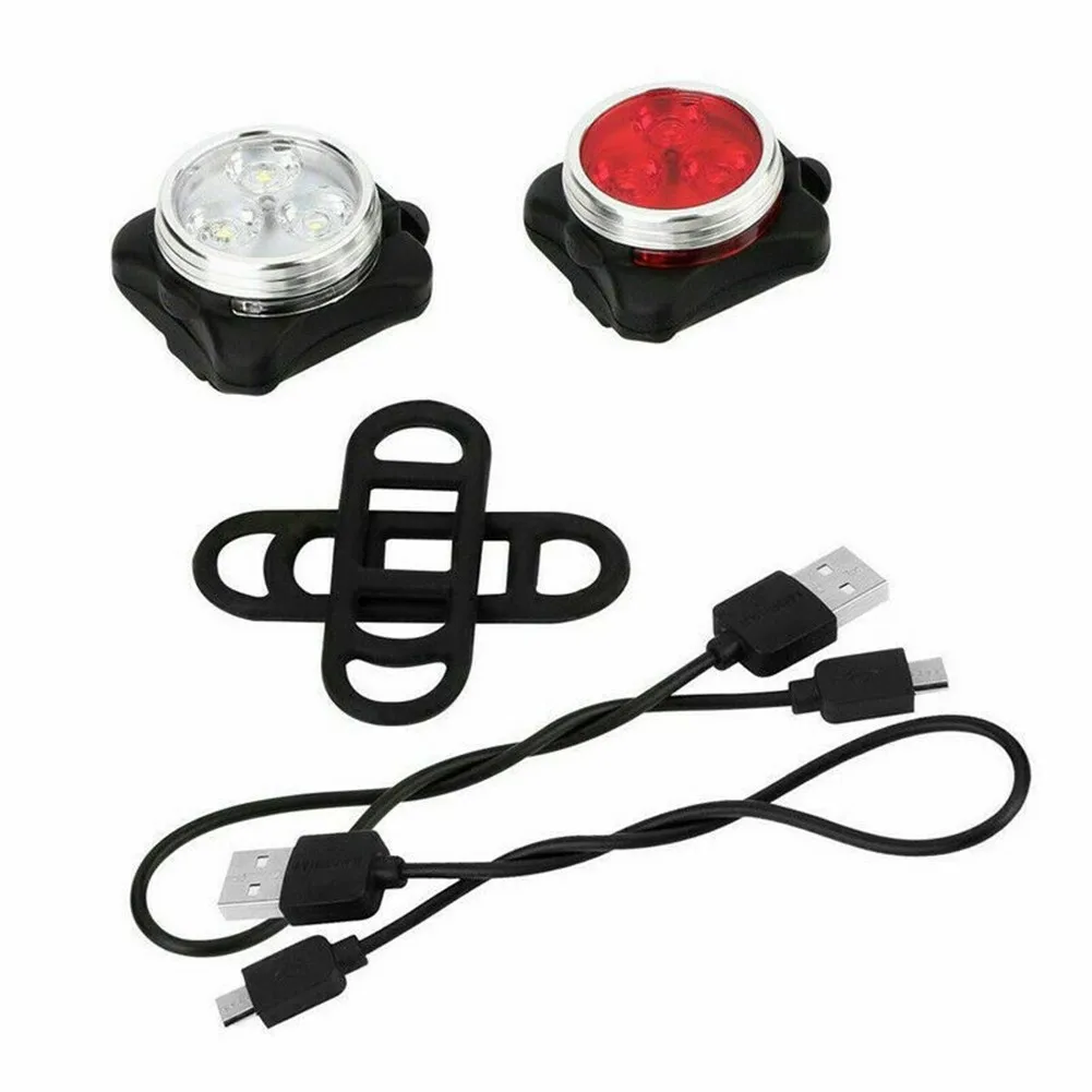 

030 Rechargeable Usb COB Front Light + Tail Light Riding Warning Tail Light