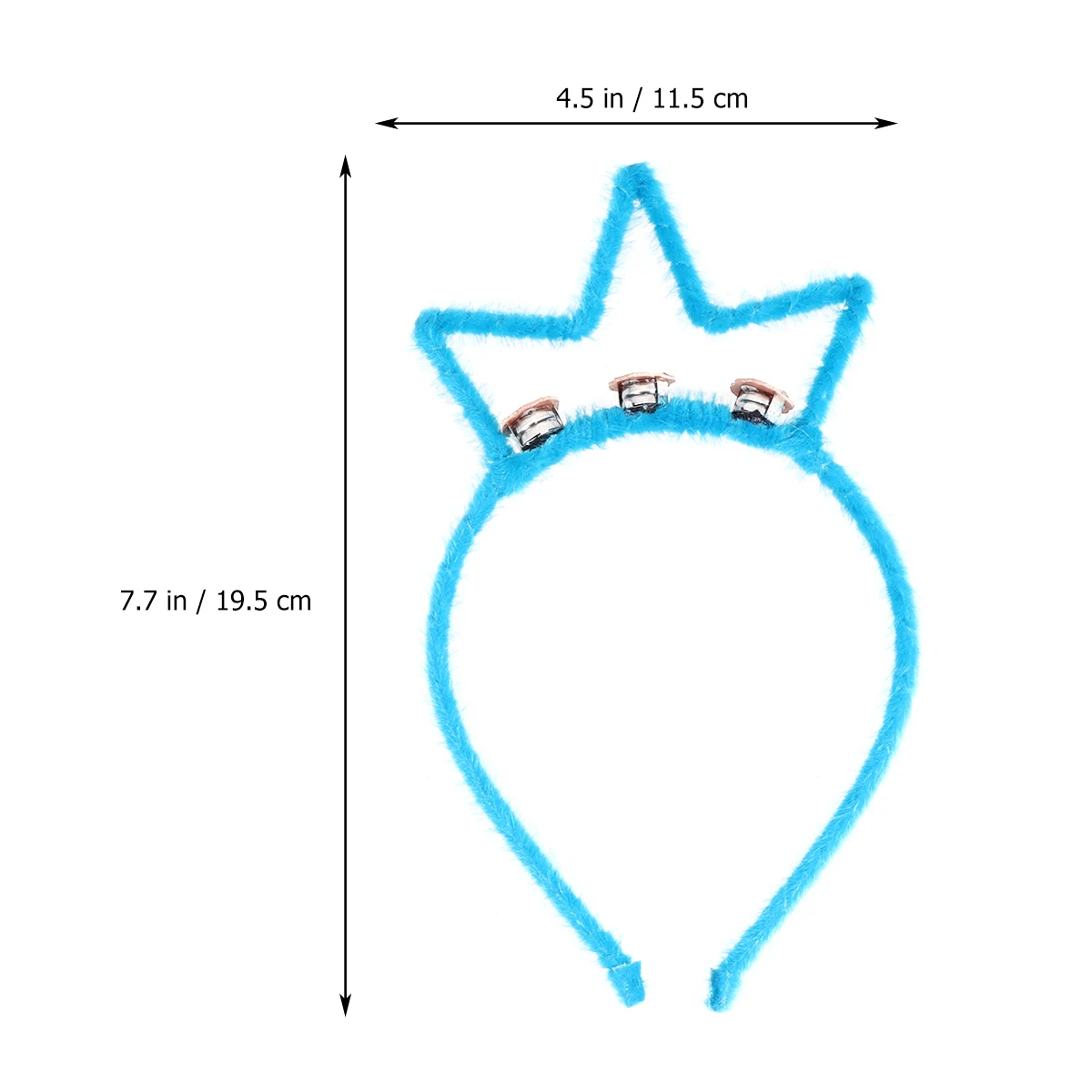 1pc Plush Crown Headband LED Hair Hoop Birthday Party Favors Accessories for Girls (Blue) |