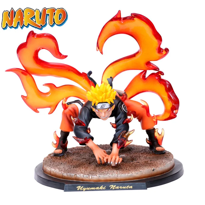 

20 см аниме «Наруто» Ninetales аниме «Наруто»; Обувь ручной работы украшение для костюмированной вечеринки по японскому Аниме Фигурка Узумаки На...