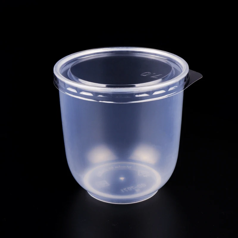 

High temperature resistant and roasting baking disposable pudding cup 180ml transparent jelly yogurt plastic cup with lid