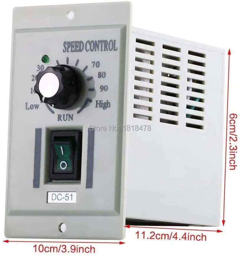 DC-51 испытательное оборудование AC 220V регулятор скорости, DC 24V 90V 180V 220V Регулируемый контроллер скорости двигателя постоянного тока Вход AC 220V