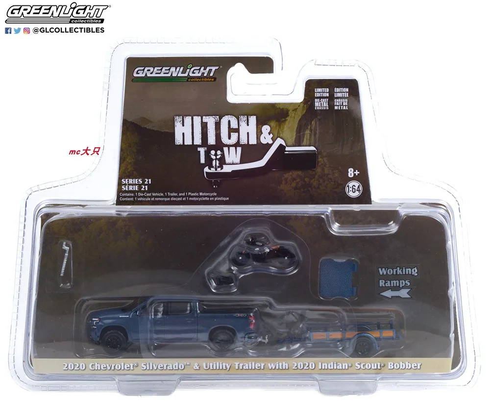 GreenLight 1:64 2020 Chevrolet Bobber модель автомобиля из сплава литые металлические игрушки