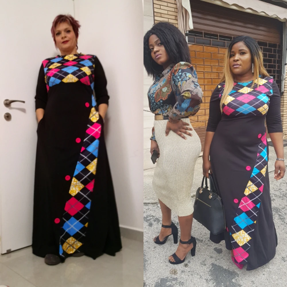 Летнее офисное платье трапециевидной формы с цветными блоками элегантное