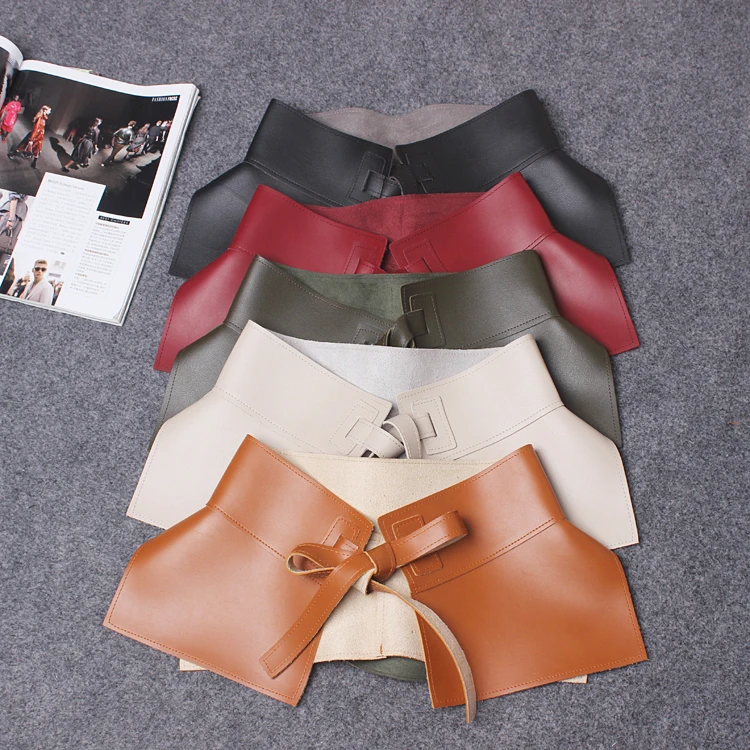 Женская юбка из искусственной кожи пояс с баской и оборками универсальный Пояс