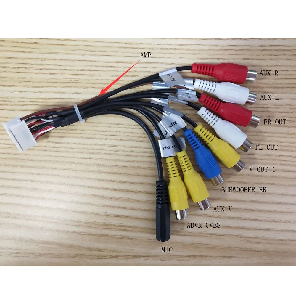 20 контактный разъем RCA выходной провод Aux in Адаптер Стандартный микрофон вход с