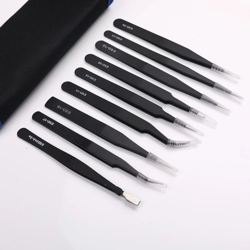 

Тонкий наконечник, совместимый с пинцетом серии ESD, без обжима и затвердевания, Высокоэластичный прочный пинцет