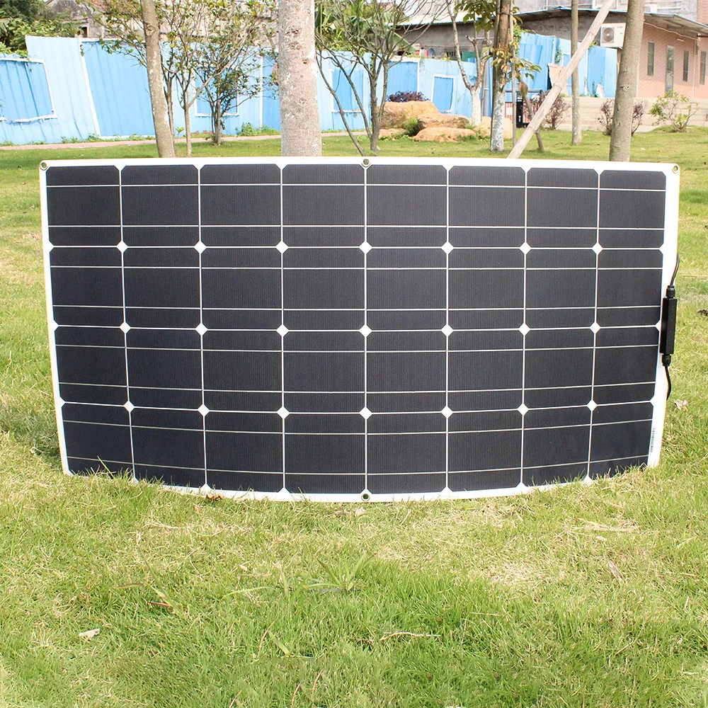 12v солнечная панель 100w 10pcs 1000w батарея Зарядка моно домашняя Гибкая набор