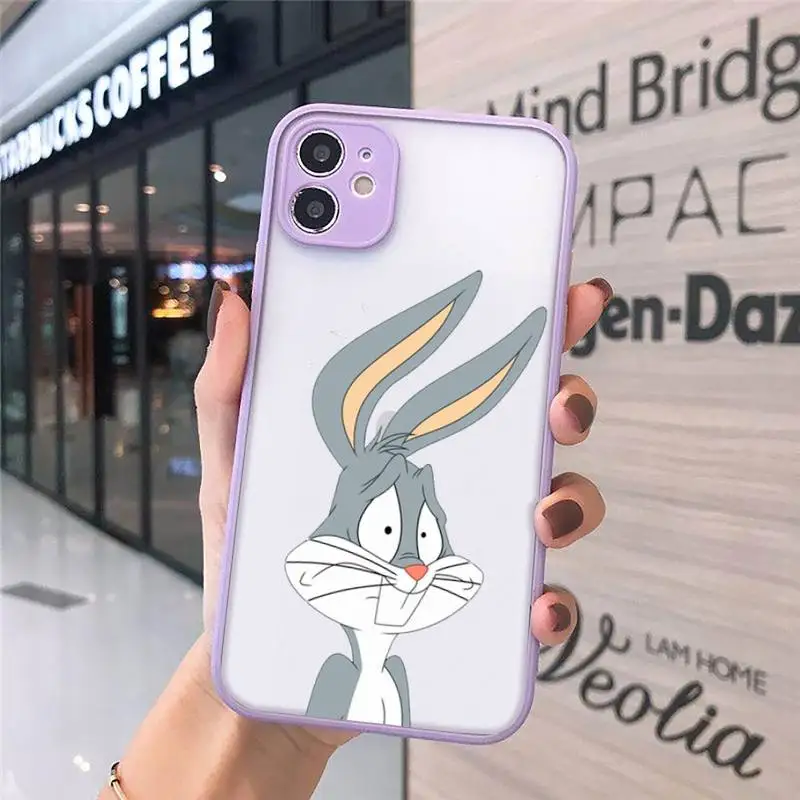 

Bugs Bunny rabbit cartoon Phone Case matte transparent For iphone 7 8 11 12 plus mini x xs xr pro max cover
