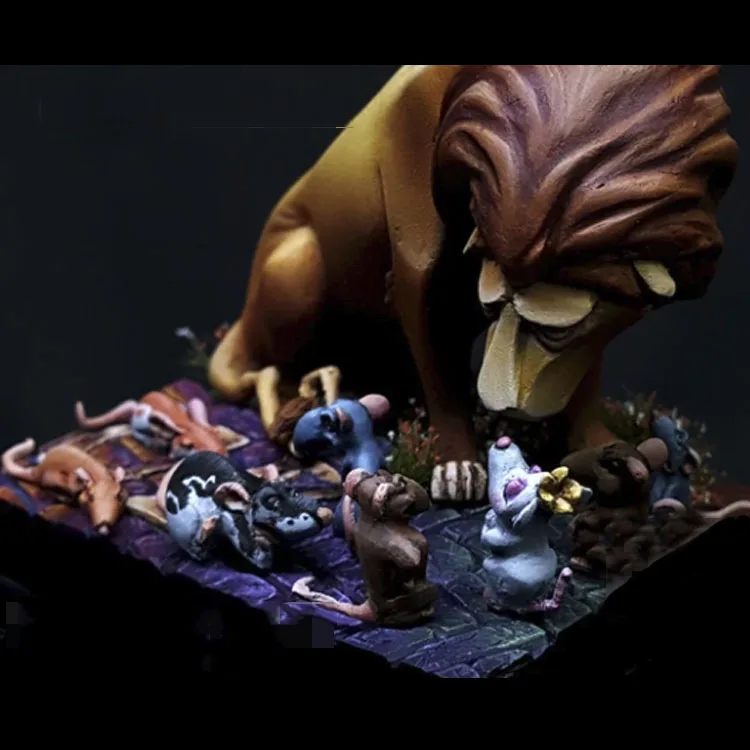 1/24 Лев и крыса каучуковая фигурка строительный комплект | Игрушки хобби