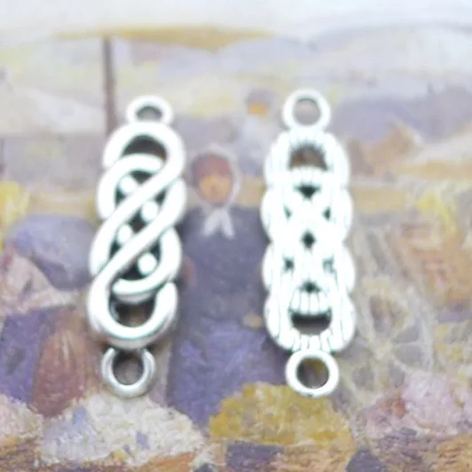 

Jewelry Making Supplies Infinity Symbol Bracelet Connector Antique Silver Color 6x22mm 10 Pieces
