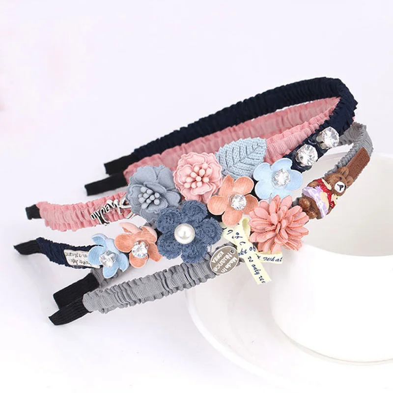

Wholesale Children Headband Beautiful Flowers Hairband Kids Hair Accessories Girls Fabric Headband