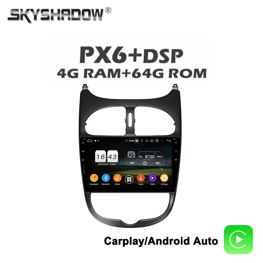 Автомобильный DVD плеер Carplay PX6 DSP 720P Android 10 0 4 Гб + 64 ГБ GPS RDS автомобильное радио Wi Fi