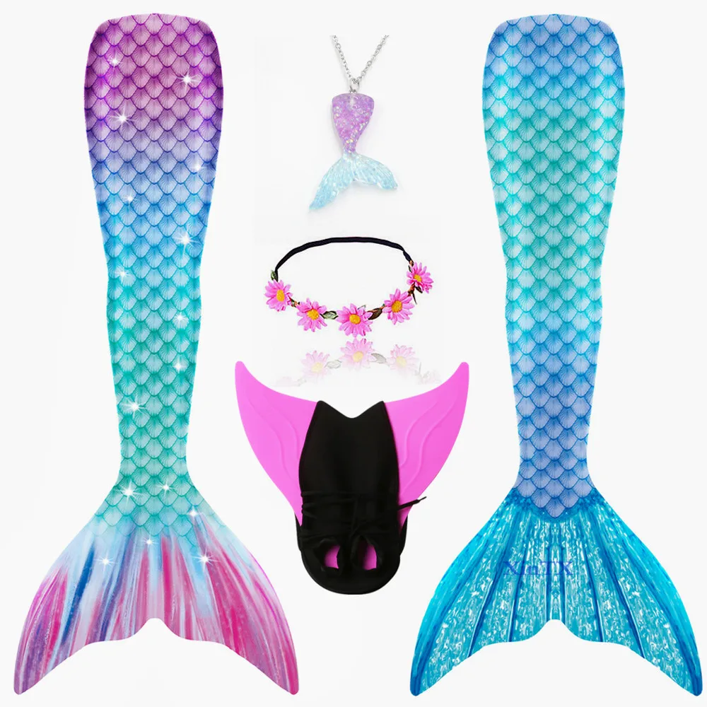 Купальный костюм-моноласт для девочек косплея Хэллоуина хвосты маленькой