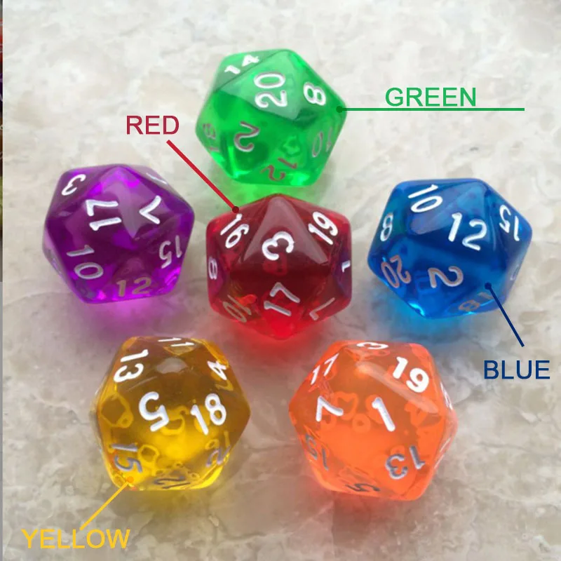 1 шт. многогранные кубики портативные игральные кости DND RPG игровые для настольных